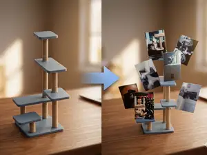 Miniature Cat Tree - Polaroid & Photo Holder