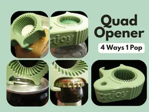 4-in-1 Bottle & Can Opener - fits nearly any cap!