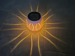 Solar o. LED Windlicht & Lampe - Sunburst Wave