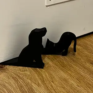 Elegant Animal Silhouette Door Stoppers: Dog & Cat