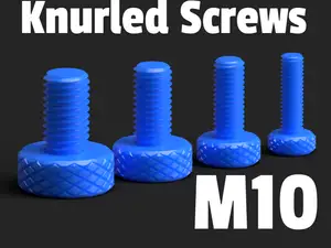 Fully Printable Knurled Screws M10