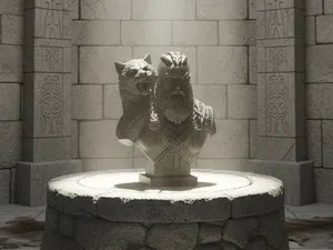 Tyr and Fenrir Bust - The God's Sacrifice