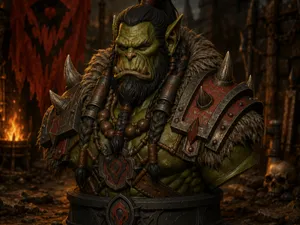 World of Warcraft Orc Warlord Bust