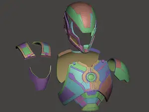 Custom Sci-Fi Armor IN PARTS (Tron Inspired)
