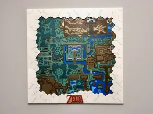Cloud Frame for SNES Zelda 600mm x 600mm World Map