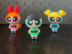 飞天小女警 毛毛（分件打印，无需AMS，9cm）