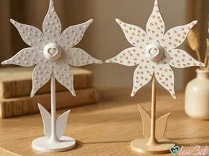 Elegant Heart Blossom - Decorative Flower Stand