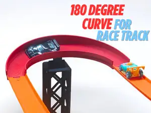 180 Degree Curve Toy Car Race Track 1:64 Diecast