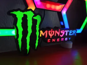 Monster Energy – LED Illuminated Logo  3D Printing