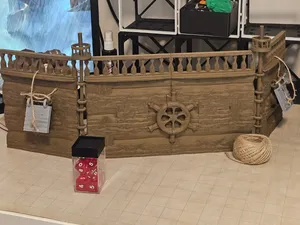 Pirate Ship DM Screen with Cannons – Nomad Sculpt