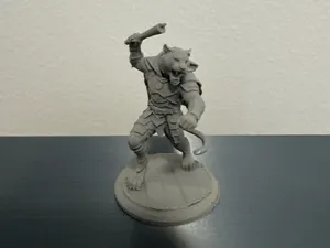TTRPG Miniature: Tabaxi Brawler