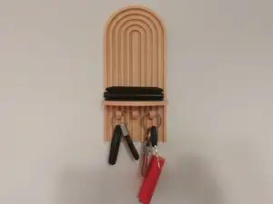 Arched Slatted Valet Shelf & Key Holder