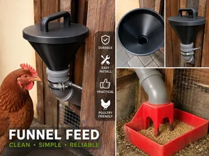 Funnel Chicken Feeder for HT 50 mm Pipes