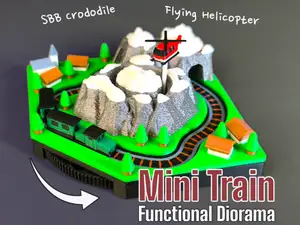 Mini Train - Functional Swiss Diorama