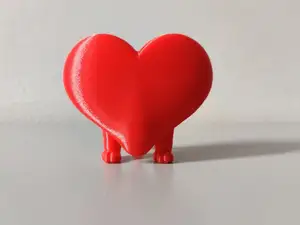 cat-shaped heart with cat paw and tail Valentine