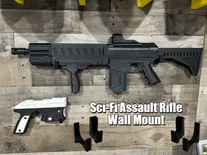 SciFi Assault Rifle Wall Mount