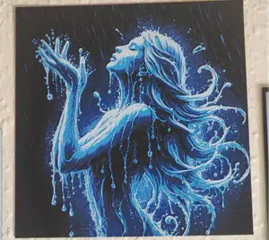 A Woman Embraces the Rain - Hueforge