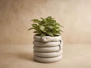 Coiled Snake Planter