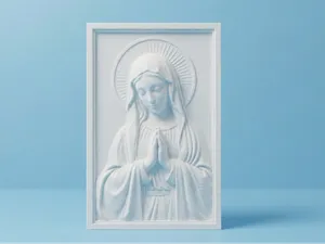 Virgin Mary Relief – Decorative Wall Sculpture