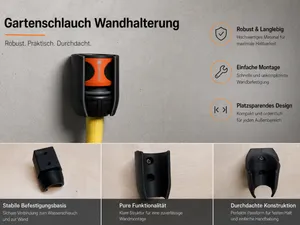 Gartenschlauch Wandhalterung für Schlauchverbinder