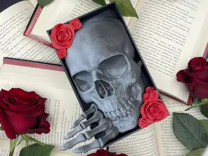 Skull BookNook with Roses (and Thorns) "Herbi"