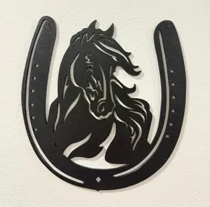 A horse in a horseshoe