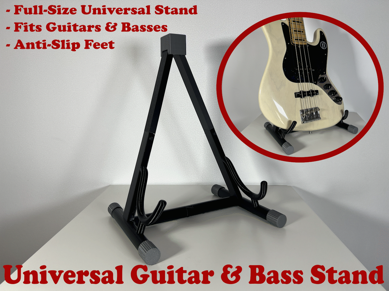 3D Printable Universal Stand for Guitar and Bass