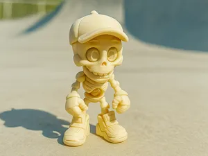 Street-Skelett-Kid mit Cap