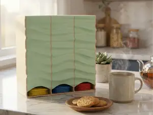 Wave Tea Dispenser Minimalist Vertical Organizer