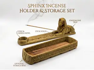 Sphinx Incense & Candle Station & Storage Set