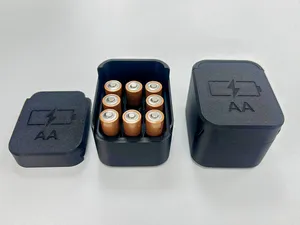 Sleek 12-Slot AA & AAA Battery Storage Box