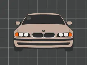 Car Keychain - BMW Series 7 (gen. E38)