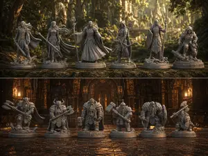War of the Ancient – Elves vs. Dwarves Chess Set