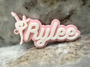 Gymnast Name Keychain