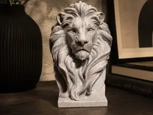 Lion Bust Elegant King of the Jungle Statue