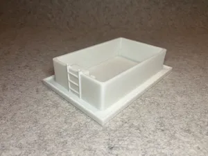 Dollhouse garden swimming pool miniature house