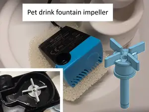 Pet drink fountain impeller