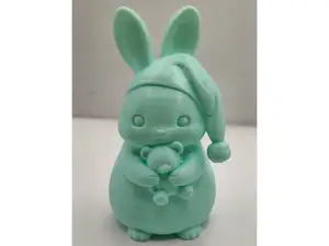 Cute Easter Bunny with Teddy Bear 