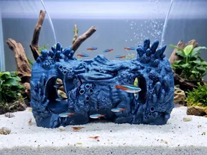 Highly Detailed Aquarium Coral Grotto & Fish Cave