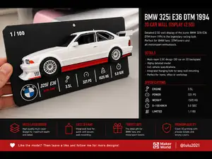 BMW 325i E36 DTM 1994 | 2.5D Wall Display
