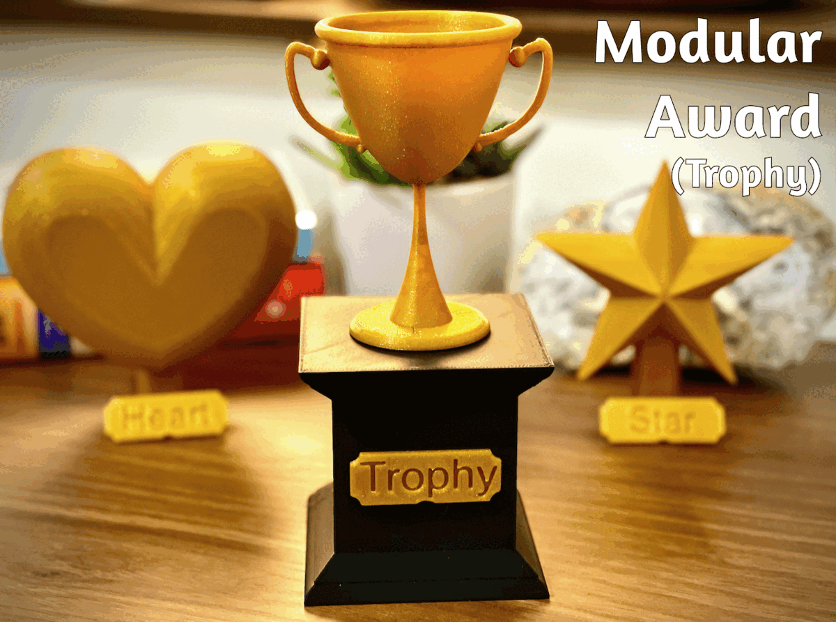 Modular Award (Trophy, Heart, Star)