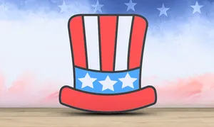 Star Spangled Top Hat - Layered - Patriotic Art
