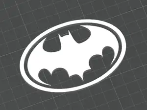 Batman 1989 Bat Symbol Logo - 3D Printed