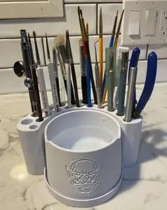 Paint Brush and Tool Holder With Basic Water Pot