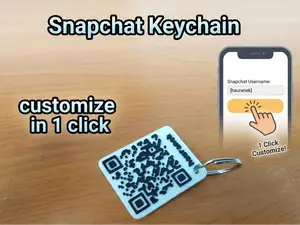1-click customized Snapchat QR Keychain