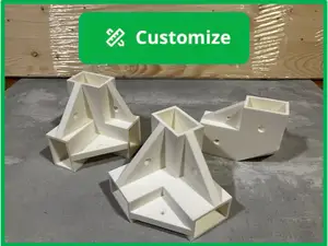 Parametrischer Eckverbinder für rechteckige Latten