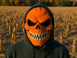 Evil pumpkin mask