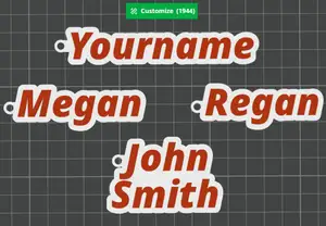 Custom Name Keychain Generator 