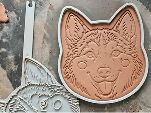 CERAMIC MOLD & CUTTER for clay plate Husky