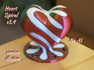 Valentine Heart Spiral vortex illusion fidget v1.4